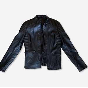Max Studio Faux Leather Jacket Black Size Small